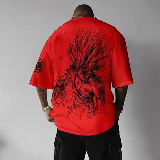 BenberFashion Dragon Ball Japan Anime Heren- en Dames T-shirts Son Goku 3D Print Jongens en Meisjes Ouder-kind Cosplay Sport Korte Mouw M