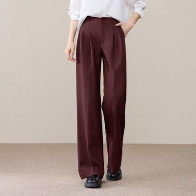 Damen High Waist Weite Beine Freizeithose