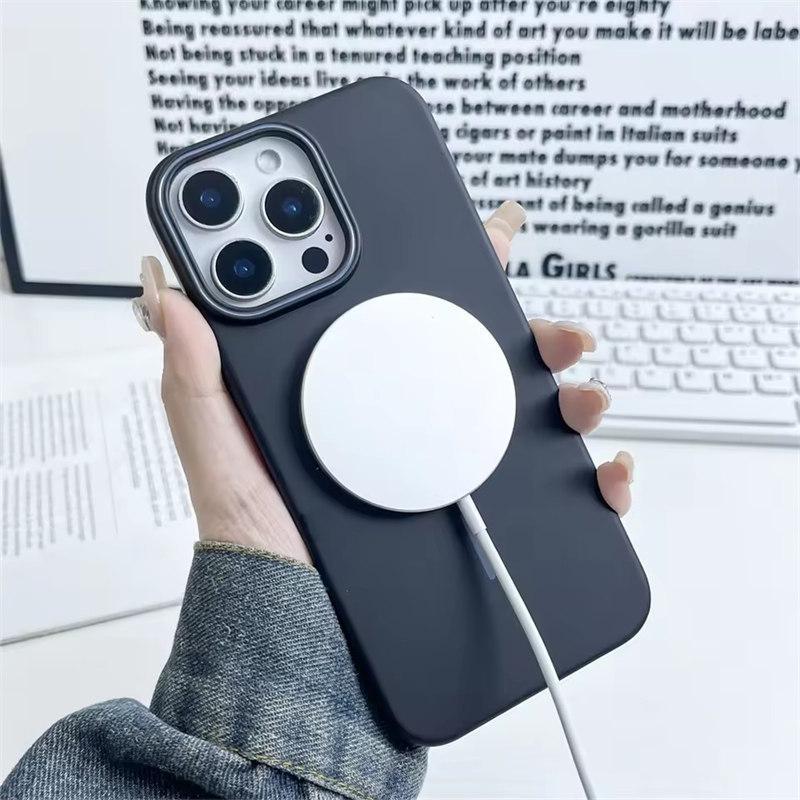 Luxury Skin Touch Scrub PCFor Magsafe Wireless Charging Case For iPhone 16 15 14 13 12 11 Pro Max Plus Magnetic Colorful Cover