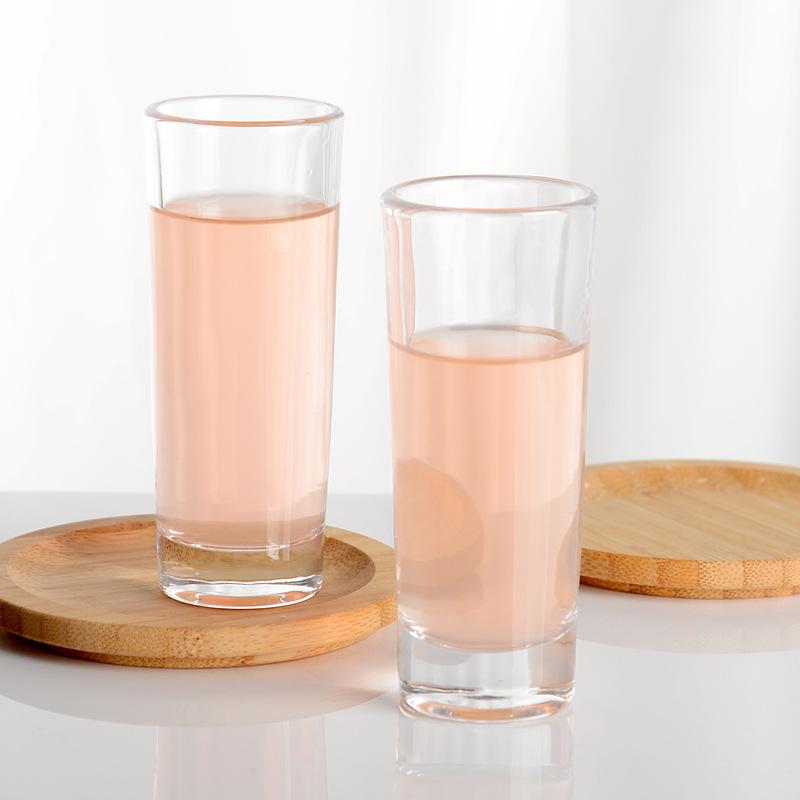 8pcs Set Glass Cups Simplicity Thick Bottomed Shot Glass Transparent Household Liquor Goblet Spirits Vodka Brandy Cocktail Cups