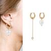 Heart Shaped Tassels Earrings Asymmetric Ear Buckles for Women Girls Fashion Party Wear Jewelry Wedding Accessories