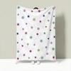 Tiny Kid Motif Set Throw Lightweight 240G Flannel Blanket Soft Skin-Friendly For Summer Cooling