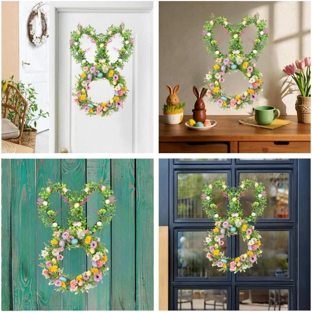 Easter wreath frame Easter bunny egg and turnip shaped wreath frame for Easter DIY crafts, Easter holiday hanging decorations