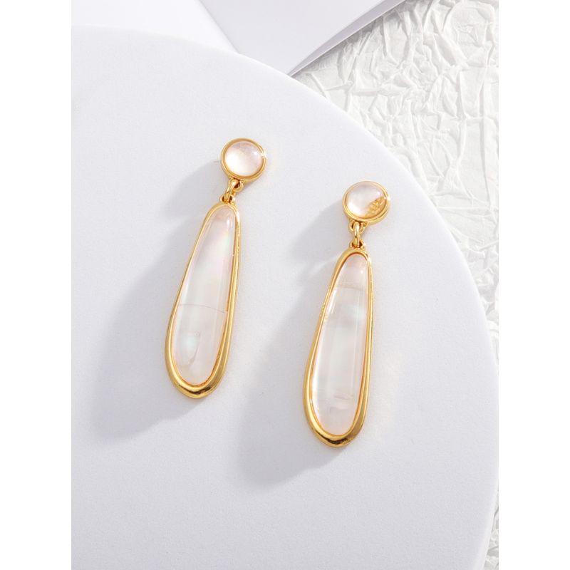 

Fashion Style Abalone Shell Plated with Real Gold Female Accessories Design White Shell