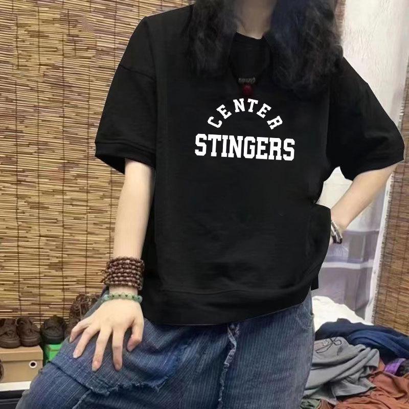 

100% Cotton Women s Casual Loose Fit Print T-Shirt - Short Sleeve Plus Size Trendy Design XL [for 120-140 jin]