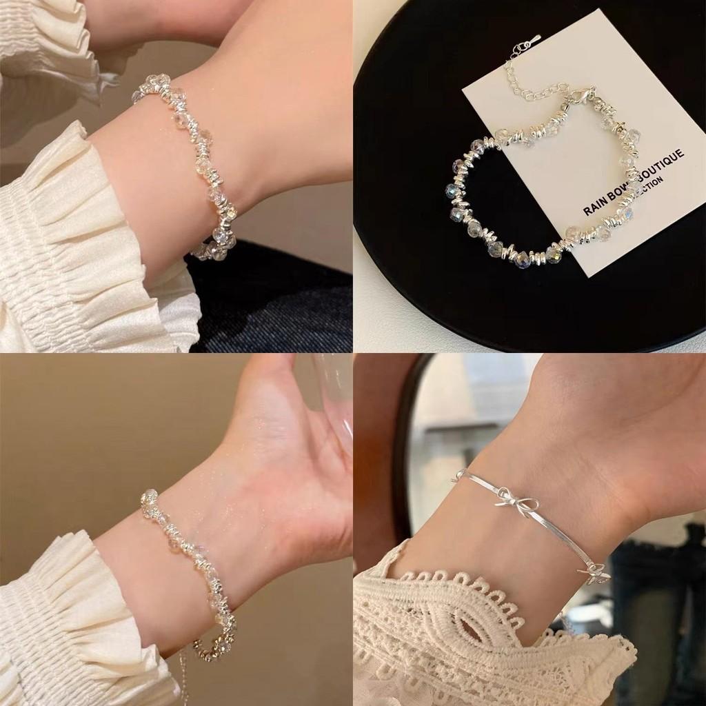 Exquisite Alloy Plated Colorful Crystal Bracelet For Women With Irregular Geometric Design Summer 2024