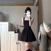Hepburn Summer Waist New Super Fairy Small Black Suspender Dress Small Temperament Short Skirt