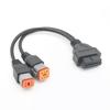 For Harley for Davidson 6Pin 4Pin To OBD2 16PIN Motorcycle ELM327 OBD 2 Diagnostic Scanner Adapter Tool Two-in-one Extension