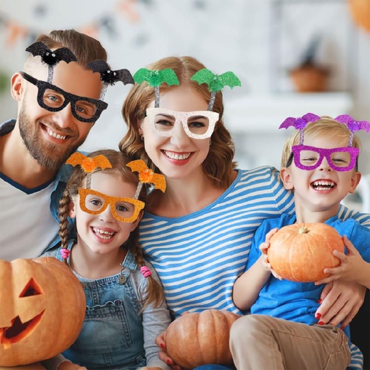 Halloween Theme Eyeglasses Festival Eyewear Holiday Party Spoof Bat Wing Glasses Adult Kids Costume Accessories