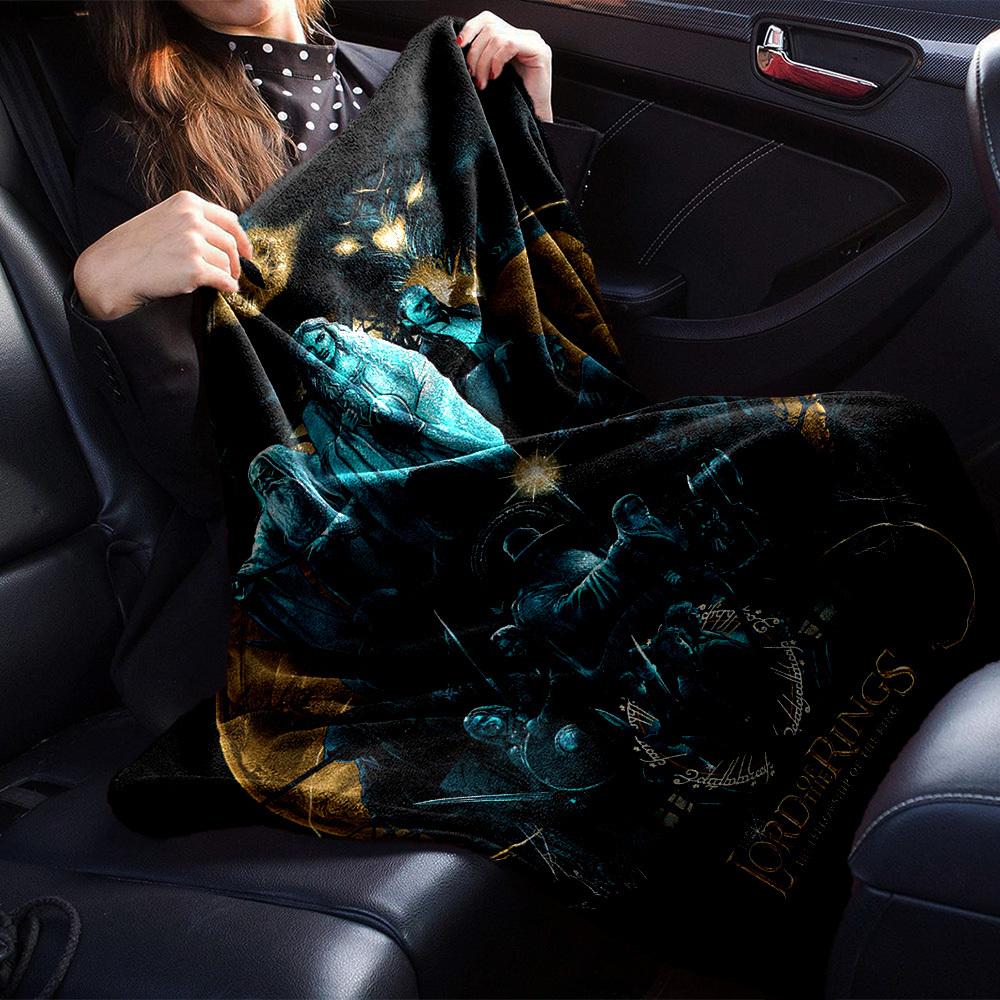 1pc Lord of the Rings Fellowship of the Ring Blanket Lightweight Flannel Throw for Sofa Bed Travel Camping Livingroom Office Couch Chair 1141KK