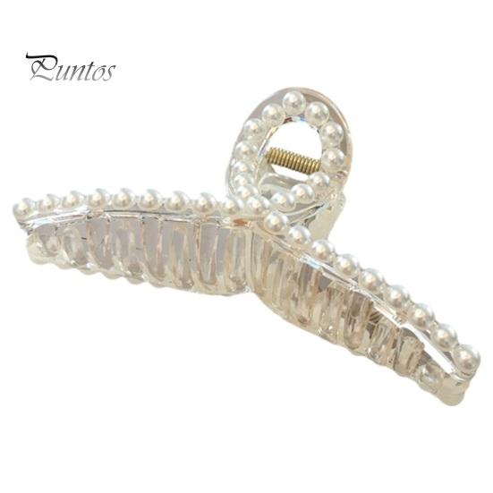 Faux Pearl Hair Claw Clips Sweet Elegant Stylish Bathing Use Eco-friendly Hair Accessories for Women Girls