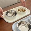 Anti-knockover Double Slow Feeder Bowl Food-grade Puppy Slow Eating Bowl  Small Medium Breed Dogs