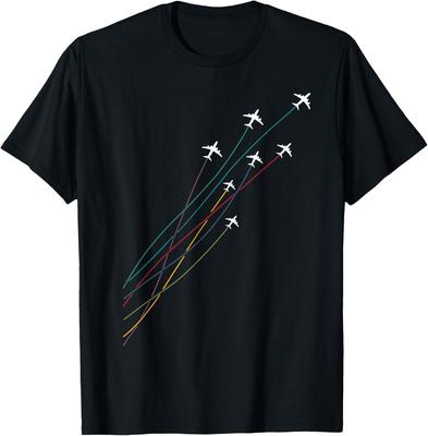 Piloto Aviones Comerciales de Pasajeros Aviones Aerolínea Regalo Camiseta Impresión Bajo Demanda Ropa Hombre Camisa Divertida Ropa Hombre