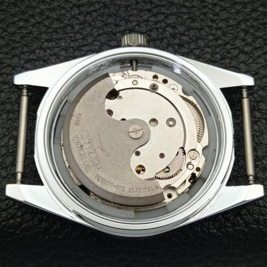 MENS REFURBISHED CITIZEN 8200 JAPAN AUTOMATIC BLACK DIAL WATCH A426215-2 RL620c-a426215