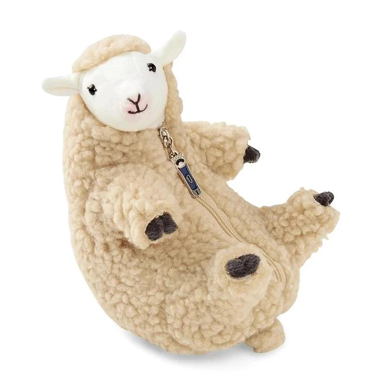 

Lovely Sheep Alpaca Doll Soft Plush Toy With Detachable Clothes Simulation Lamb Sleep Soothing Plushie Doll Kids Toy Gifts