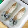 Rhinestone With Bow Crystals Non Slip Woman Flats Diamond Shoes for Women Comfortable and Elegant Summer a Spring Popular