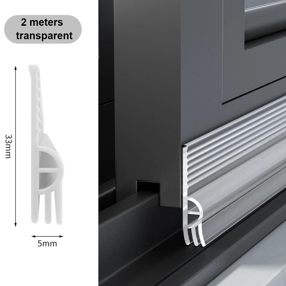 

1pc 2m/78.74inSliding Window Seal Strip Self Adhesive Triple Sound Windproof Anti-Cold Door Under Flexible Weatherstrip Tape 2m