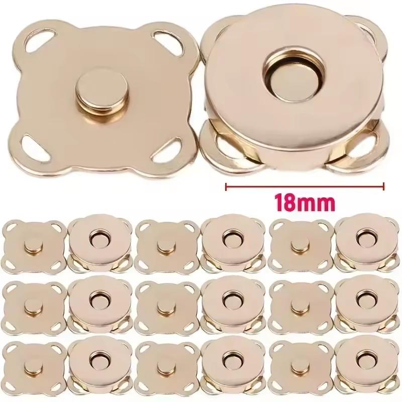 20set Bag Magnetic Snaps Buttons 14/18mm Plum Magnet Closure Buckle Purse Clothes Handbag Wallet DIY Accessories Jewelry Finding