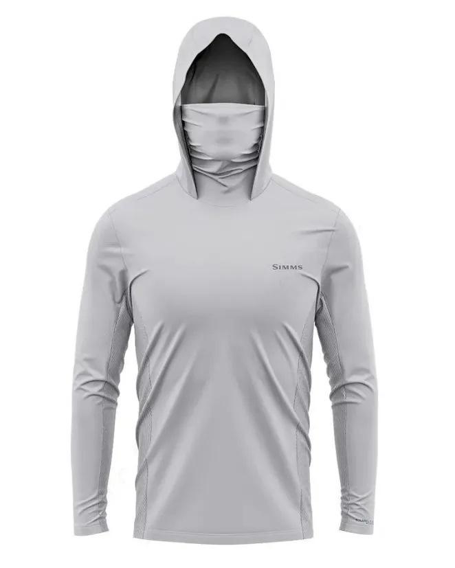 SIMMS Mimetico Tuta da Pesca Uomo Luya Tuta Parasole Estiva Felpa con Cappuccio a Manica Lunga Indossare Maschera Asciugatura Rapida Traspirante