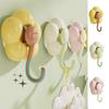 Flower Shape Vacuum Hangers Plastic Towel Hook Multipurpose Suction Cup Hook  Bathroom