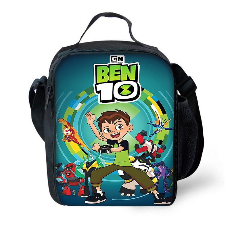 Child School Cute Cartoon Ben Tennyson 10 Backpack with Lunch Bags ,Pencil Bags ,School Bags for Boys Girls Best Gift