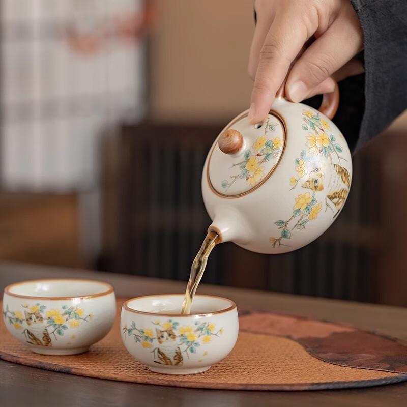 Changshen Ru Kiln Xishi Ceramic Teapot