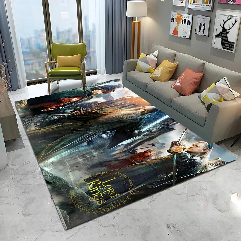 L-Lord of the Rings H-Hobbit HD Carpet Rug for Home Living Room Bedroom Sofa Doormat Decor,kid Play  Area Rug Non-slip Floor Mat