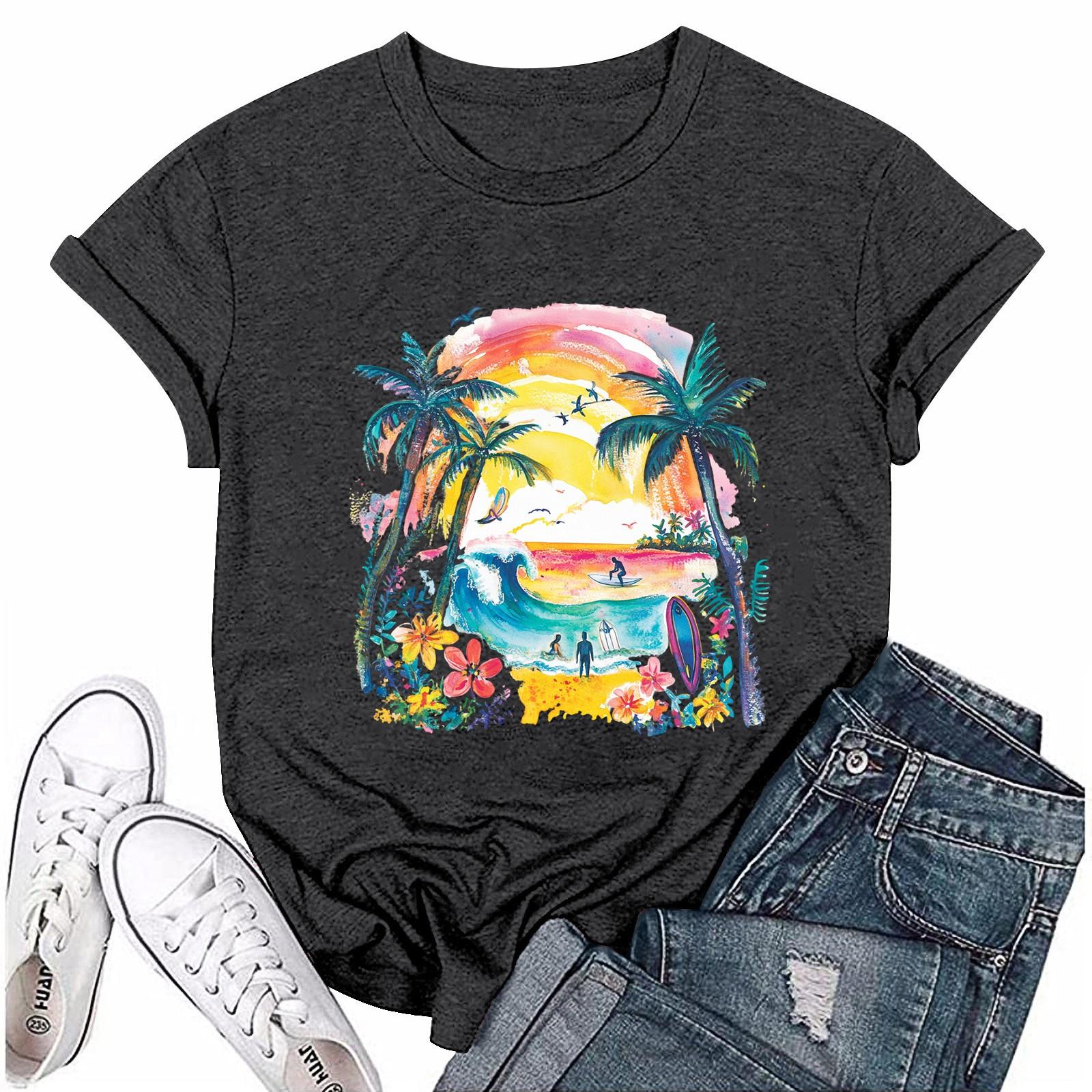 

Дитяча мода повсякденна футболка з короткими рукавами та принтом Великоднього зайчика з круглим вирізом та короткими рукавами 100 чорний