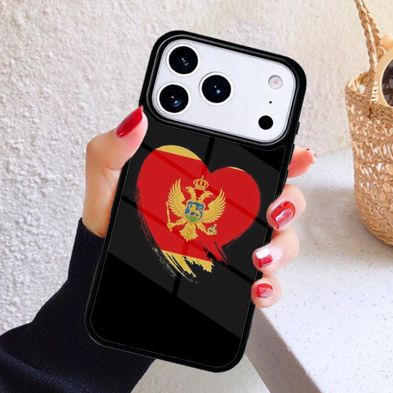 Montenegro Flag Phone Case For iPhone 17 Air 16 15 14 13 12 11 Pro Max Plus