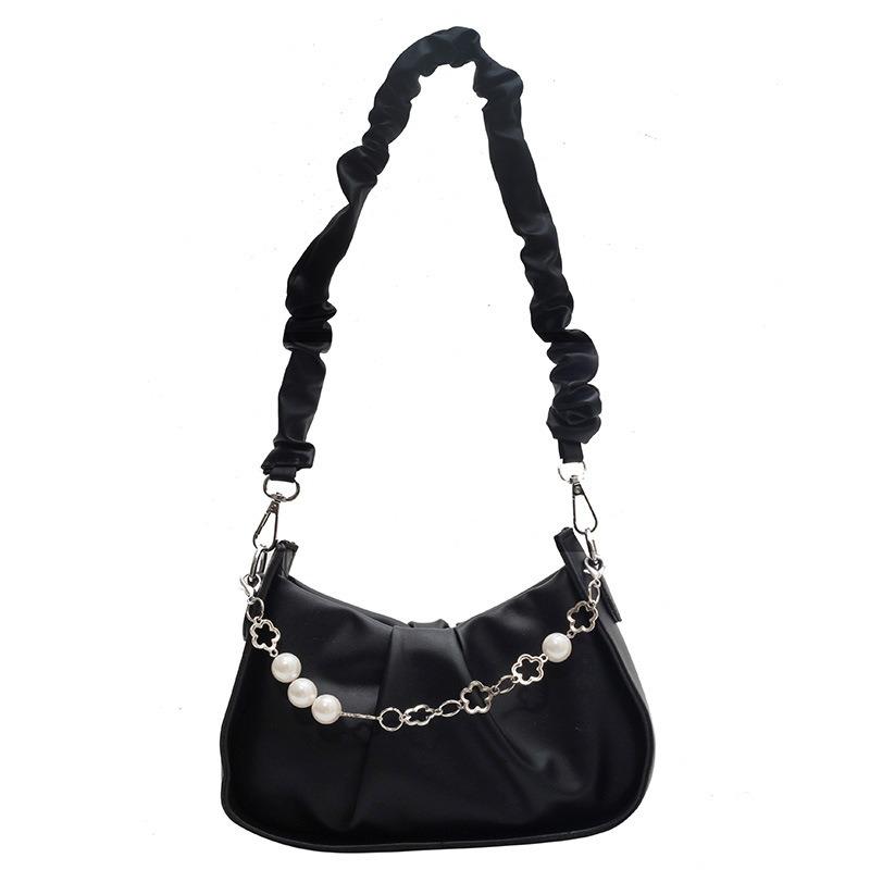 Today's Popular Bags Are Women's New Niche Pleated Cloud Bags, High-end Versatile Chain Messenger Bags.