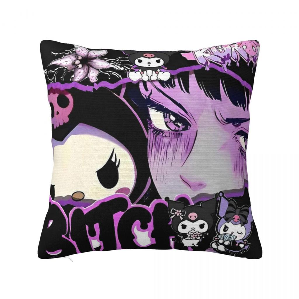 Pillow Case Cute Kuromi Cartoon (28) Soft Pillow Cover Novelty Cushion Cover Custom DIY Pillowcases For Sofa Home Decorative