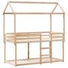 Bunk Bed with Canopy 80x200 Cm Solid Pine Wood