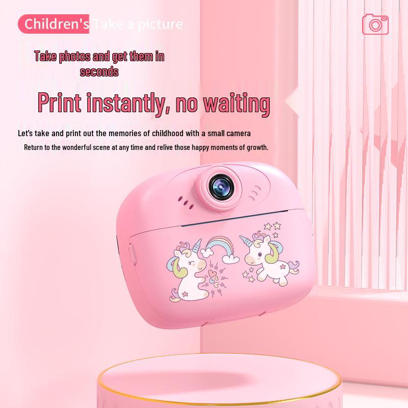 

Детская камера Polaroid: Снимайте фото и видео, Идеальный подарок на день рождения, Мини зеркальная камера. розовый