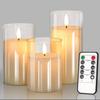 LED Lights for Home Electronic Candle LED Candle Decoration LED Glass Candle Full Set Remote Control Timer for Christmas Wedding