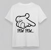 Men's Plus Size T-shirt With Black White Shooting Gesture Graphic Cotton Tops