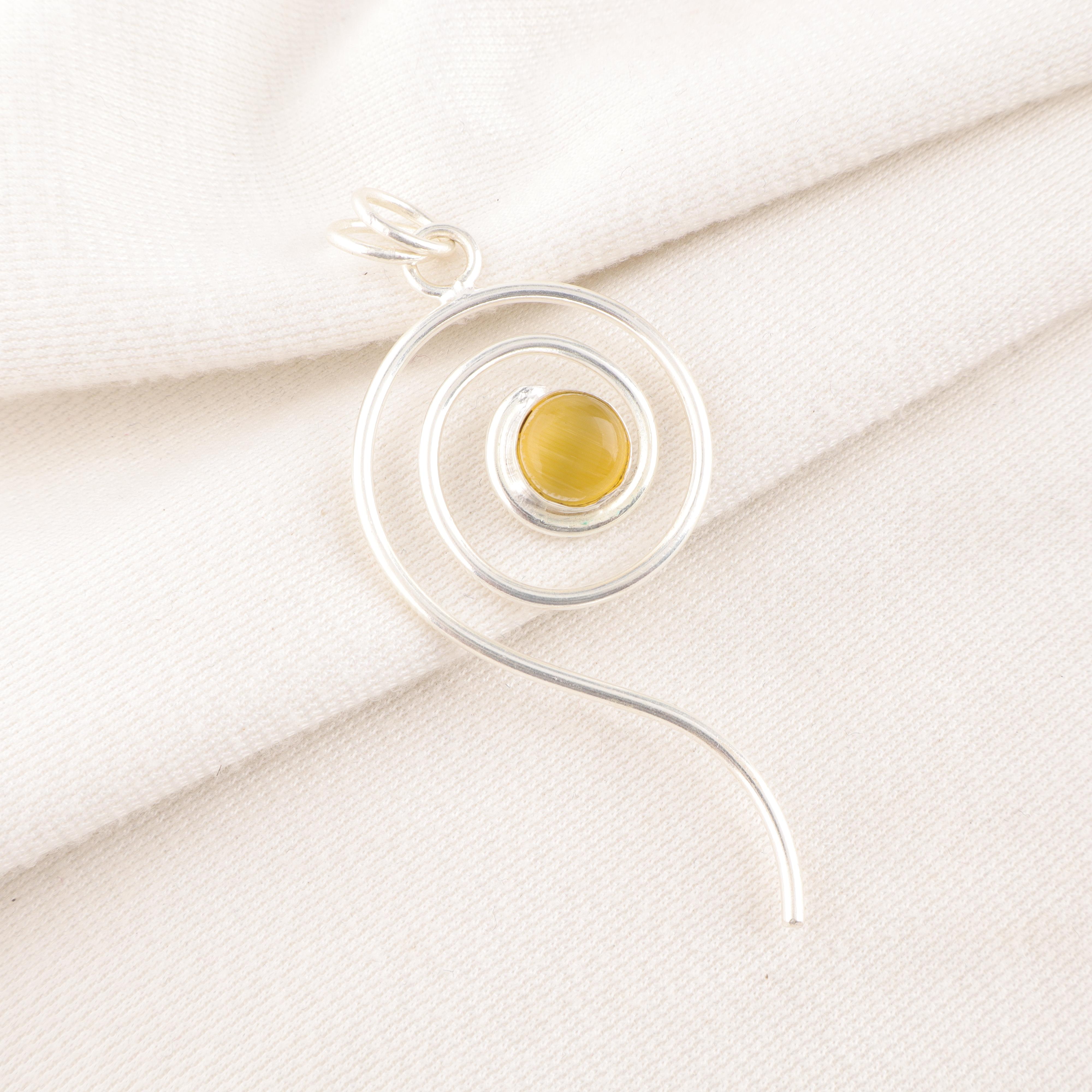 

Желтый кошачий глаз Подвеска из стерлингового серебра 925 пробы, Ювелирные изделия из серебра ручной работы, Красивые ювелирные изделия с кошачьим глазом в подарок 2.57 Inches жёлтый