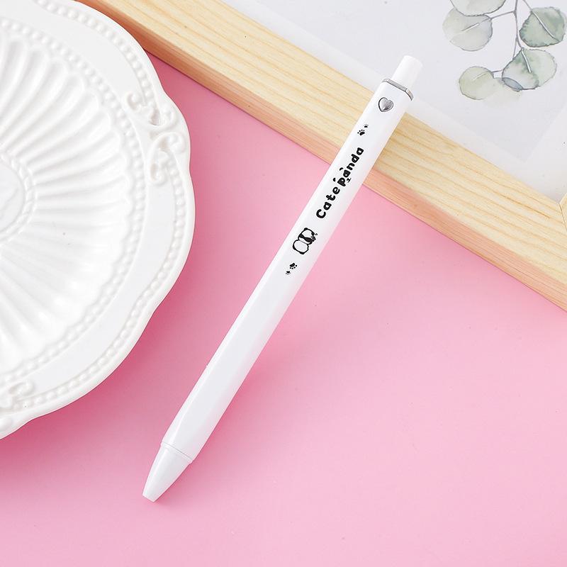 

1/4 PCS Cute Panda Neutral Pen Creative Student Signature Pen 4 PCS білий