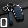 Zinc Alloy Leather Car Key Case For Toyota Chr Hilux Fortuner Land Cruiser 200 Camry Corolla Crown Rav4 Highland Key Case
