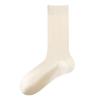 5 Pairs Women's Autumn and Winter Mid-calf Double Needle Vertical Stripes Sweat Absorption Breathable Stacked Long Socks