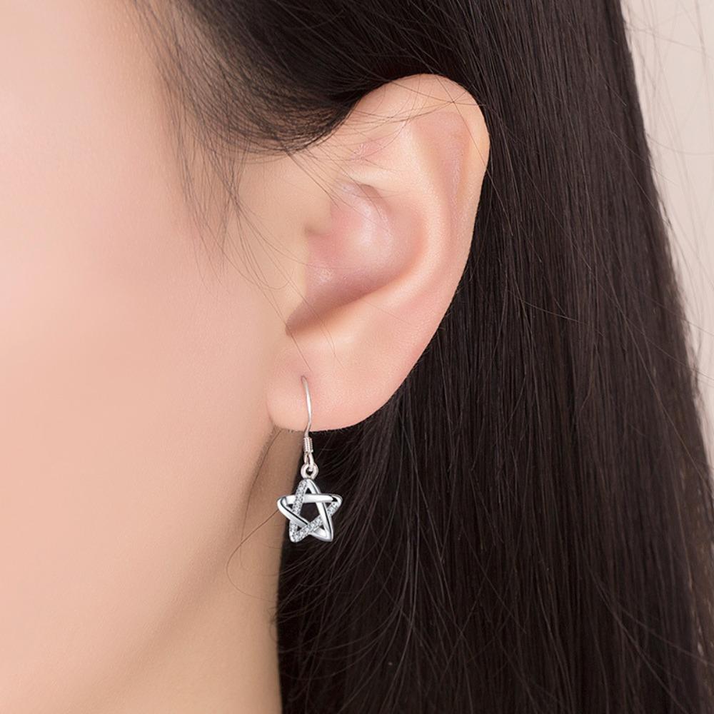 Hohle Pentagramm Persönliche Ohrringe Minimalisierte Persönlichkeitsohrringe