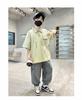 Boys' Summer Short Sleeve Set 2026 New Summer Clothing Medium and Large Children's Summer Polo Shirt Two Piece Set