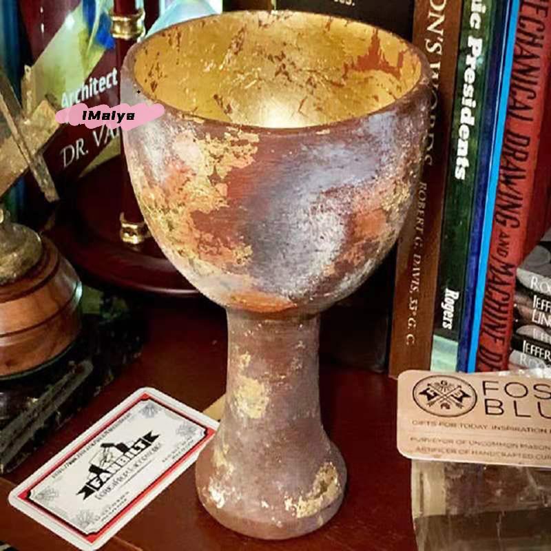 M-Indiana Jones Coppa del Santo Graal Oggetti di Scena Trofeo Vintage Artigianato in Resina Decorazioni Halloween Carnevale Accessori Costume Cosplay