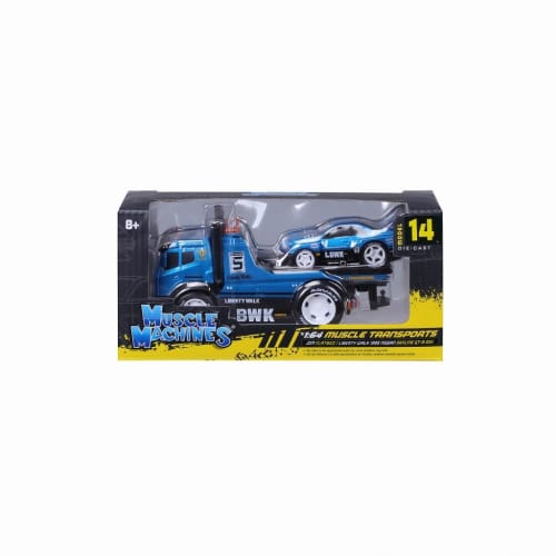 Maisto Muscle Machines Series 1/64 JDM Liberty Walk Flatbed R34 Blue Finished Model MS11546BL