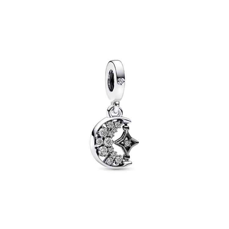 Pandora Moon And Star Charm Women Charm Silver 792781C01 F,Silver