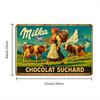 Milka Chocolate Metal Sign - 19.81x29.97cm Vintage Farmhouse Decor for Sweet Spaces