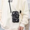 Mini-Crossbody-Handytasche für Damen – Leichter, wasserabweisender Nylonstoff mit Kartenfächern und Münzfach, Verstellbarer Riemen