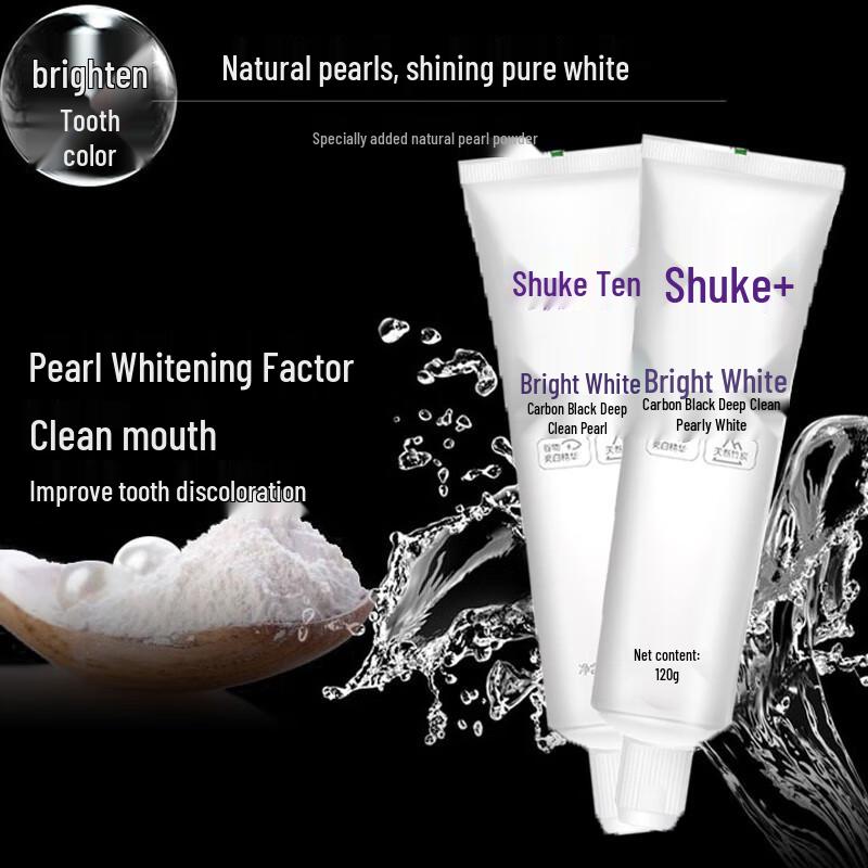 Shuke Bamboo Charcoal & Natural Pearl Brightening Toothpaste