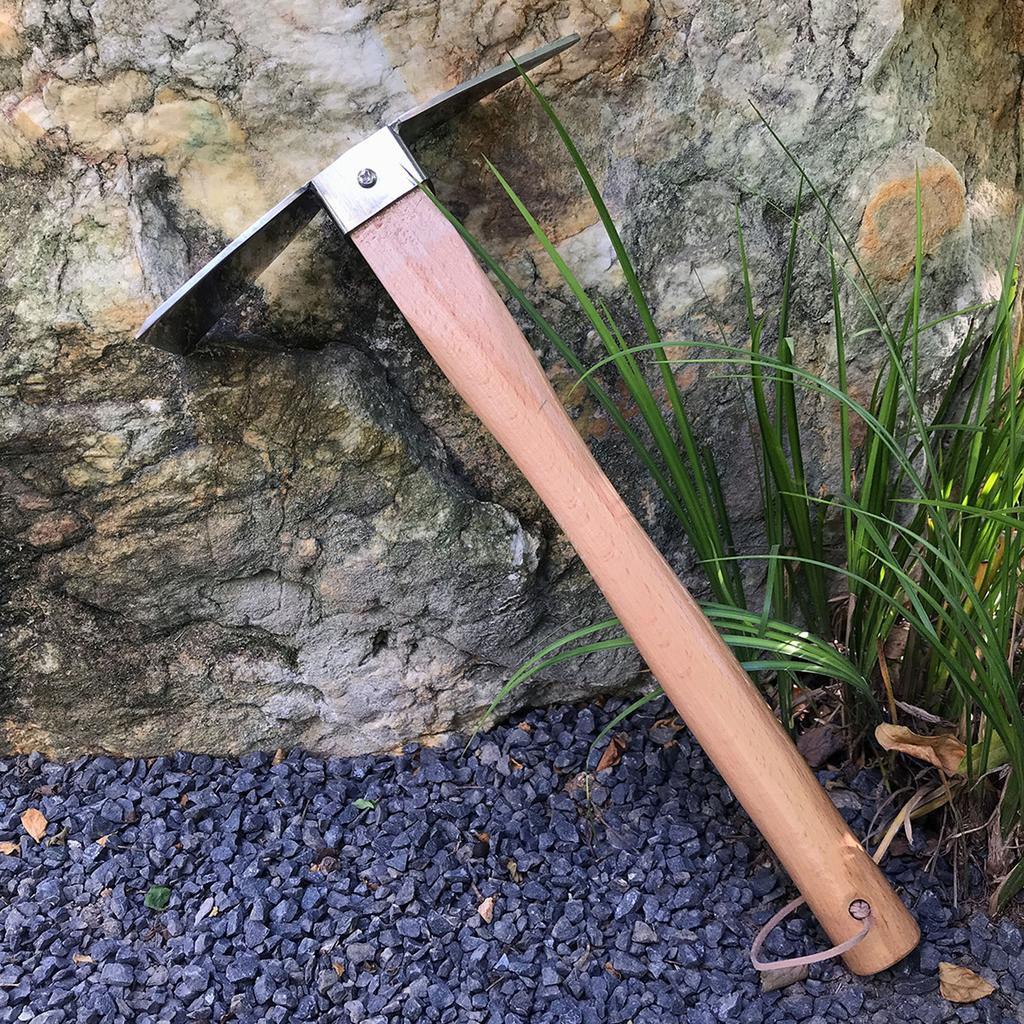 Pick Axe Simple Practical Fine Workmanship Stainless Steel Wood Material Digging Tools