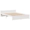 Solid Wood Bed without Mattress White 140x200 cm Pine Wood