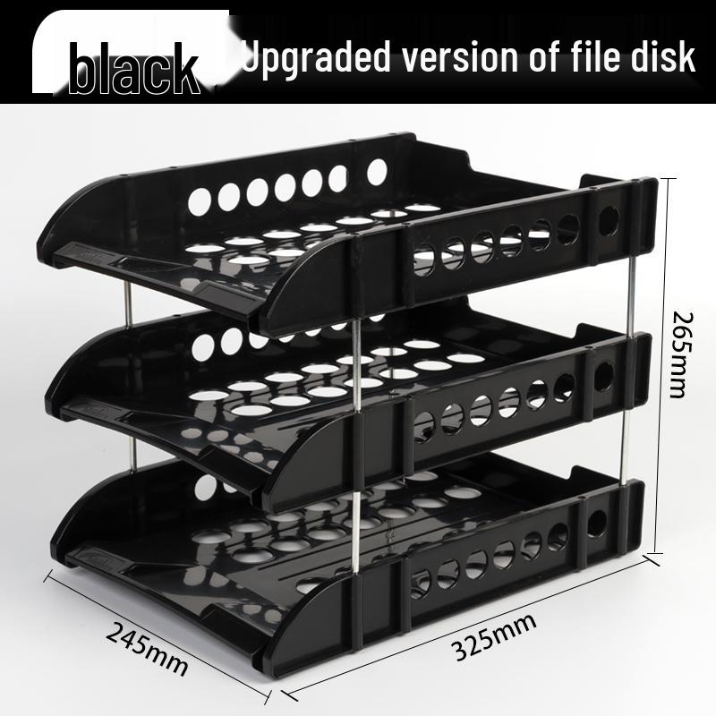 Four-Tier Desktop File Organizer with Storage Trays for Office Supplies